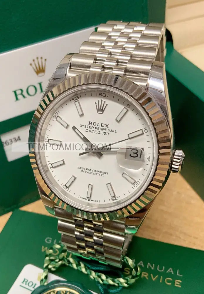 Datejust 41mm Jubilee bianco