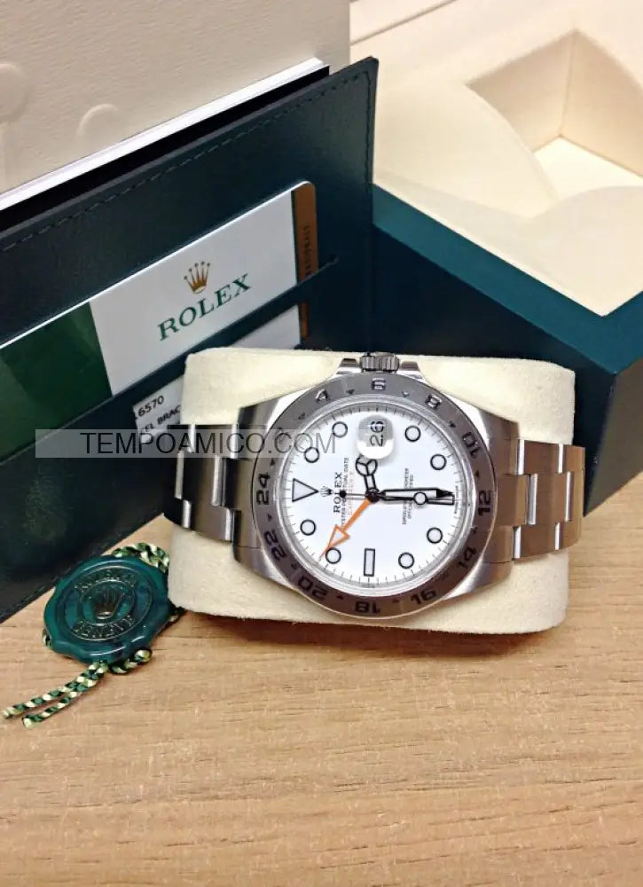 Explorer II acciaio 42mm bianco
