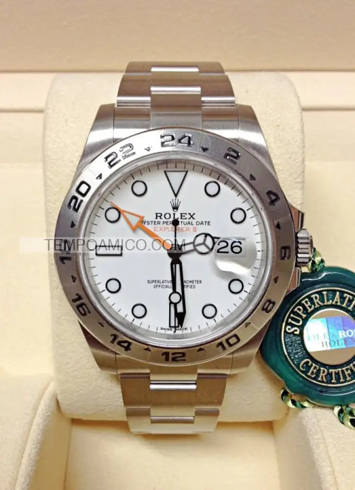 Explorer II acciaio 42mm bianco