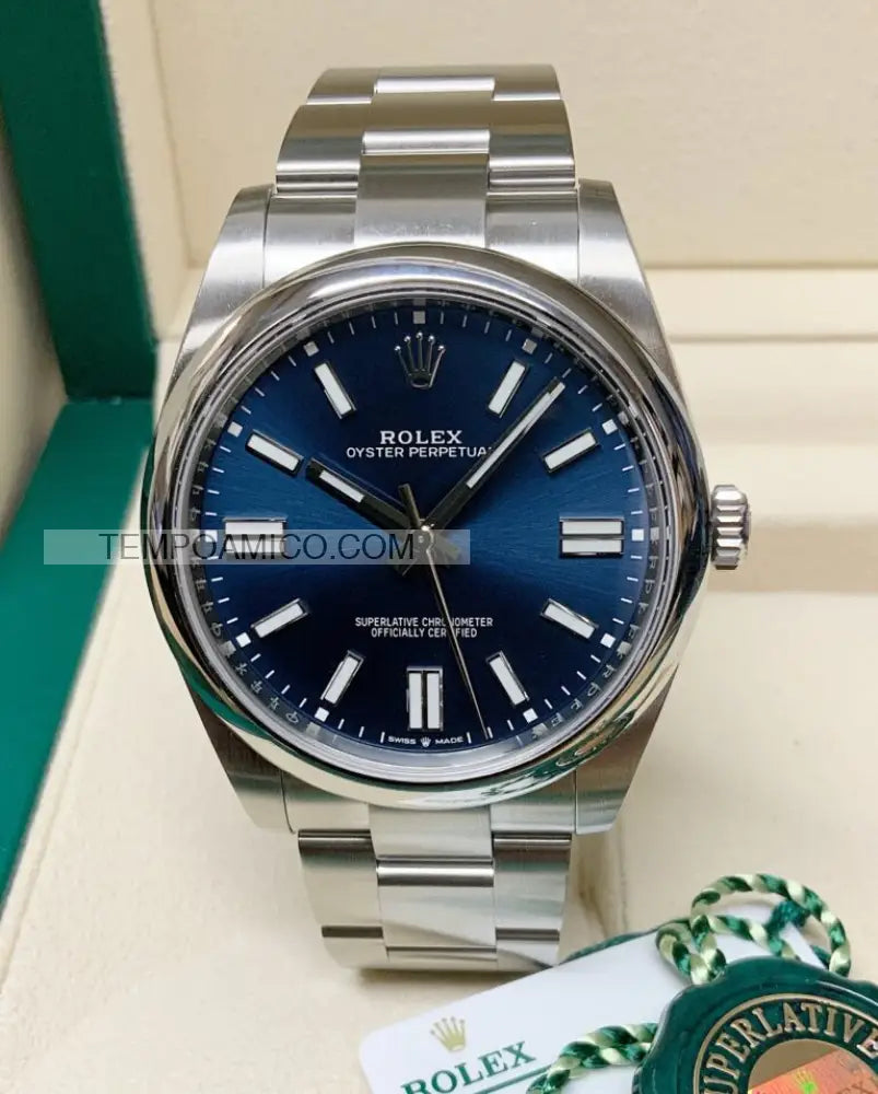 Oyster perpetual 41mm blu
