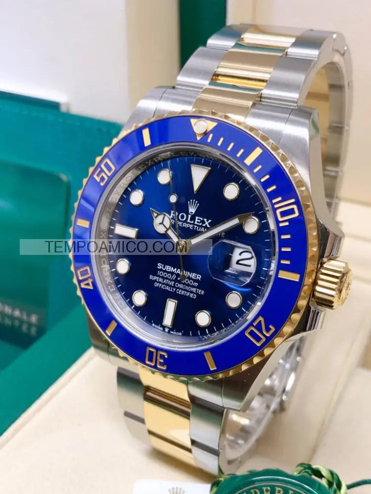 Submariner acciaio e oro blu 41mm