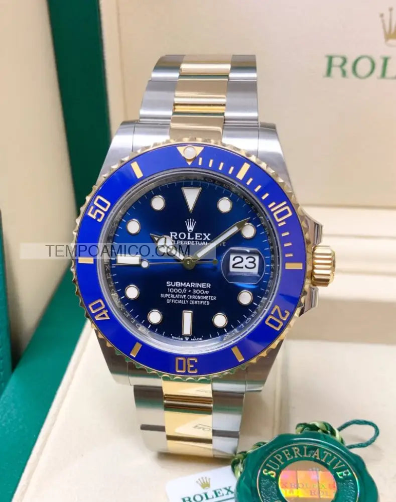 Submariner acciaio e oro blu 41mm