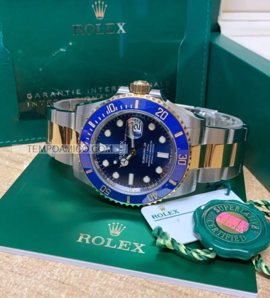 Submariner acciaio e oro blu 41mm