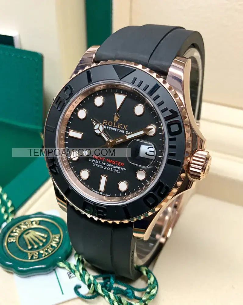 Yacht Master gomma oro rosa