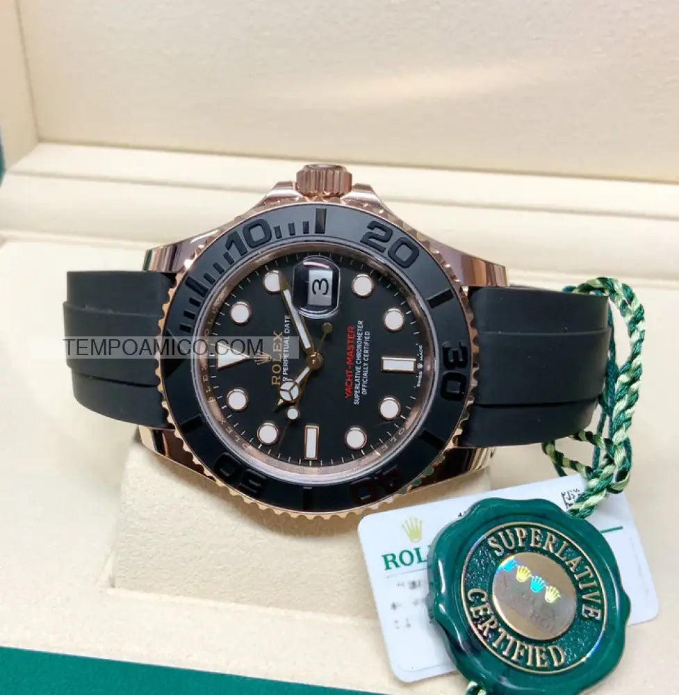 Yacht Master gomma oro rosa