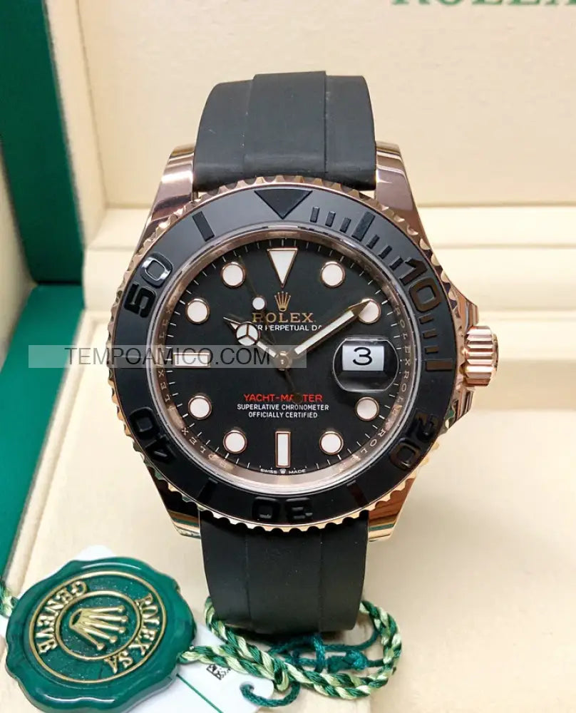 Yacht Master gomma oro rosa