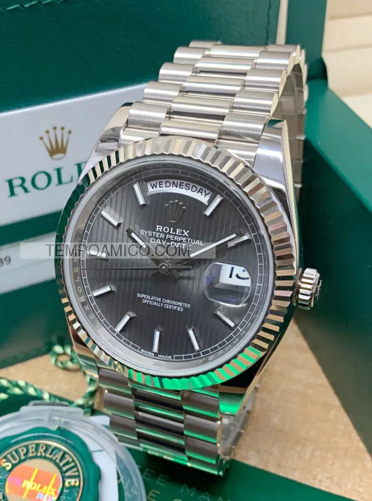 Day Date 40mm grigo Orologi da polso