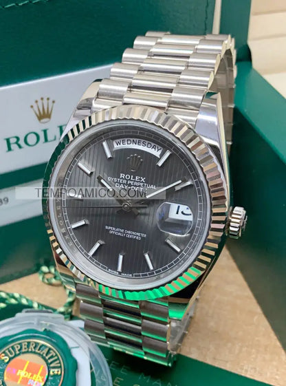 Day Date 40mm grigo Orologi da polso