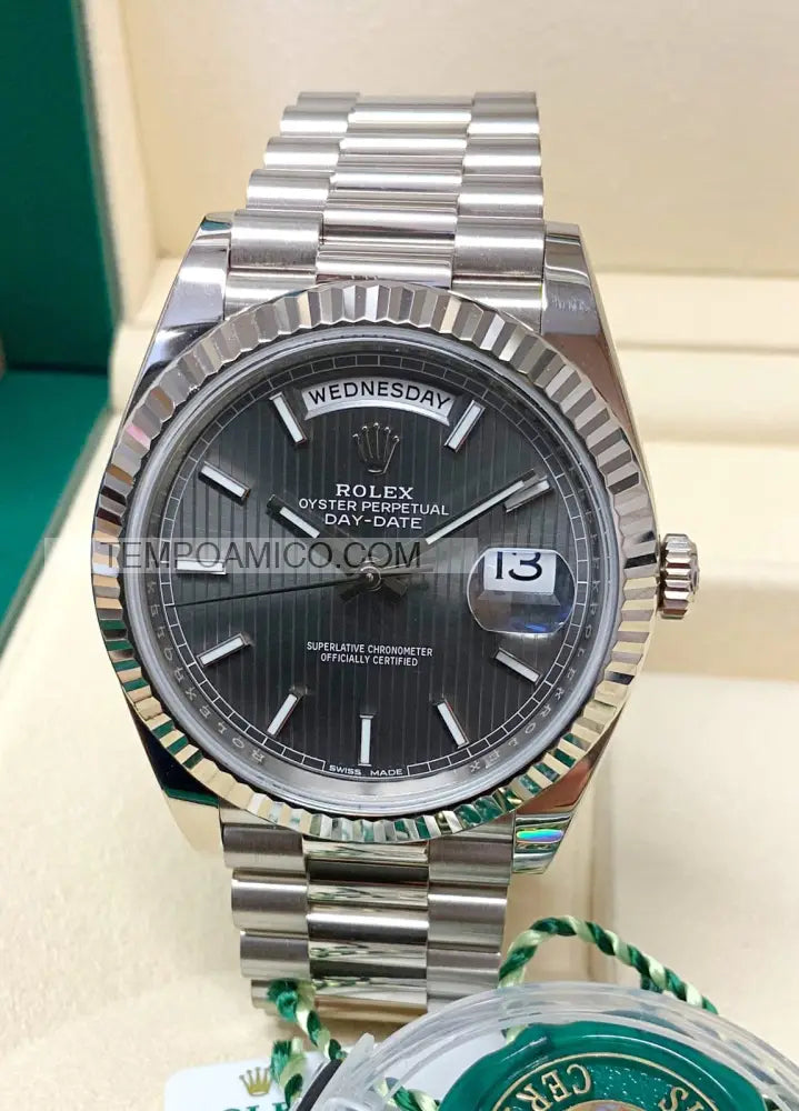 Day Date 40mm grigo Orologi da polso