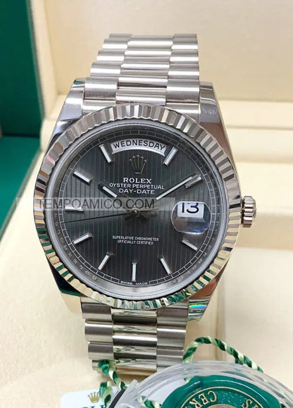 Day Date 40mm grigo Orologi da polso