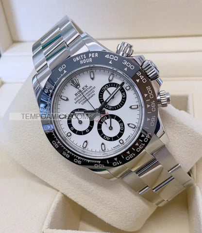 Daytona crono acciaio ceramica bianco Orologi da polso