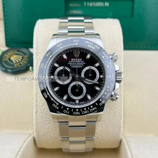 Daytona acciaio crono ceramica nero Orologi da polso