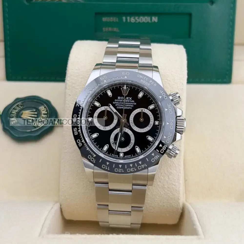 Daytona acciaio crono ceramica nero Orologi da polso