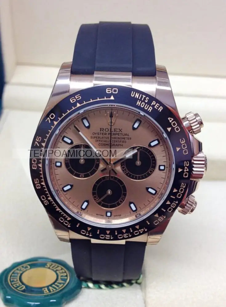 repliche rolex - Daytona oro rosa caucciù - rolex replica