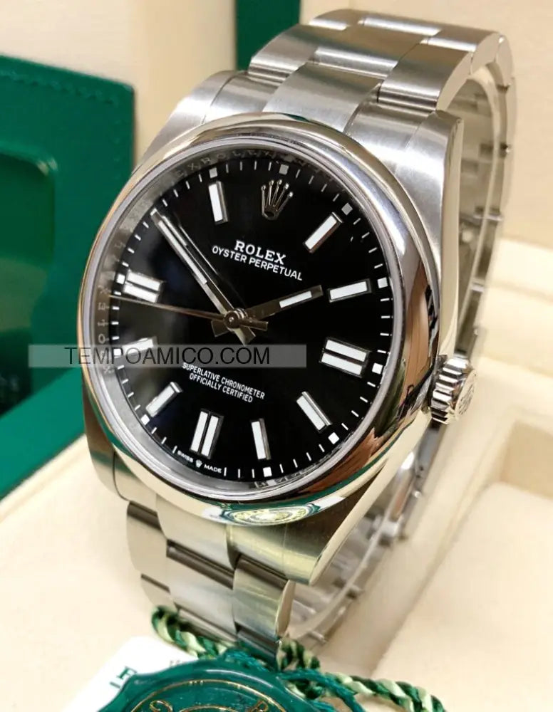 Oyster Perpetual 41Mm Nero Orologi Da Polso
