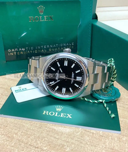 Oyster Perpetual 41Mm Nero Orologi Da Polso