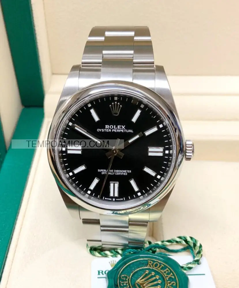 Oyster Perpetual 41Mm Nero Orologi Da Polso