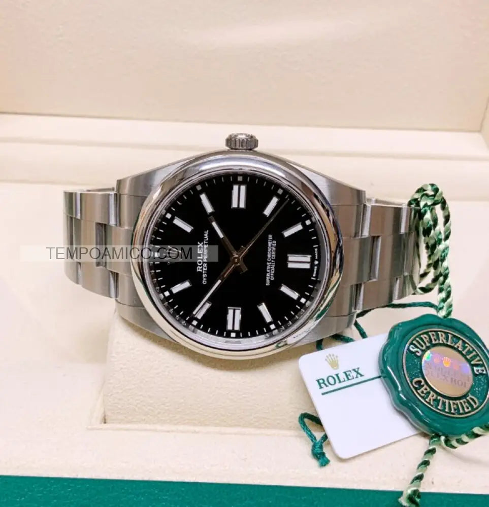 Oyster Perpetual 41Mm Nero Orologi Da Polso
